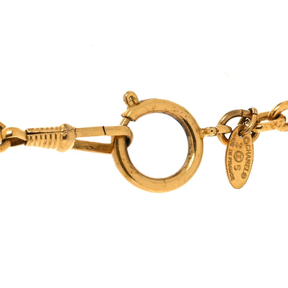 Chanel Metal Quilted CC Long Necklace Gold 4 of 6