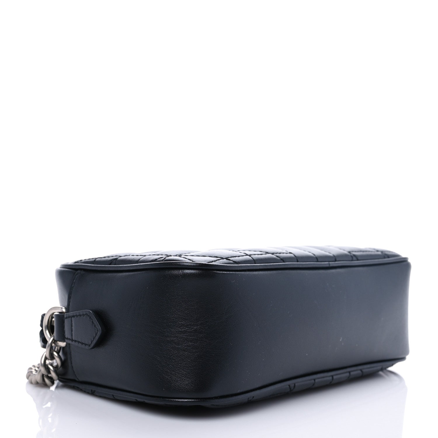 Gucci Calfskin Matelasse Aria Small GG Marmont Chain Shoulder Bag Black 4 of 7