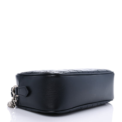 Gucci Calfskin Matelasse Aria Small GG Marmont Chain Shoulder Bag Black 4 of 7