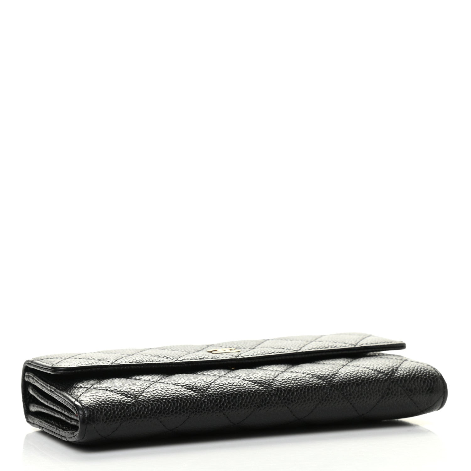 Chanel Caviar Quilted Large Gusset Flap Wallet Black 4 of 7