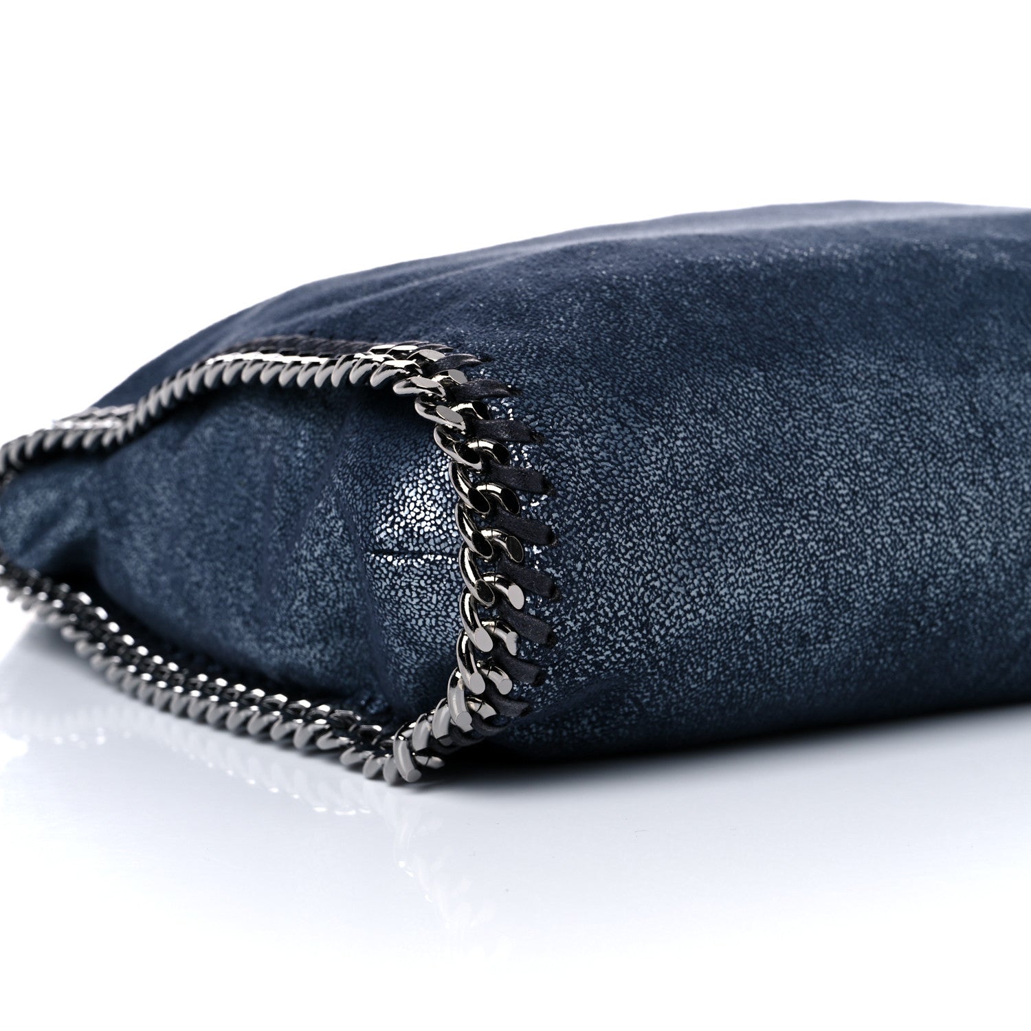 Stella McCartney Metallic Shaggy Deer Small Falabella Tote Navy 8 of 9