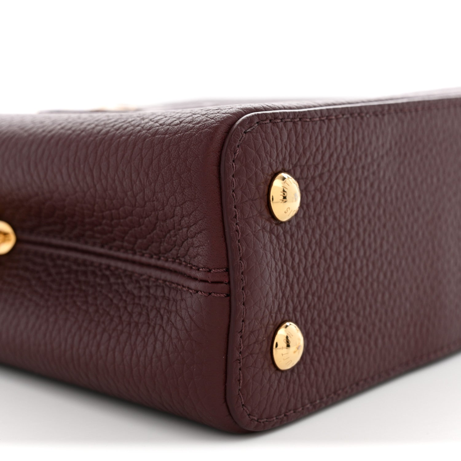 Louis Vuitton Taurillon Ostrich Mini Capucines Bordeaux 8 of 10