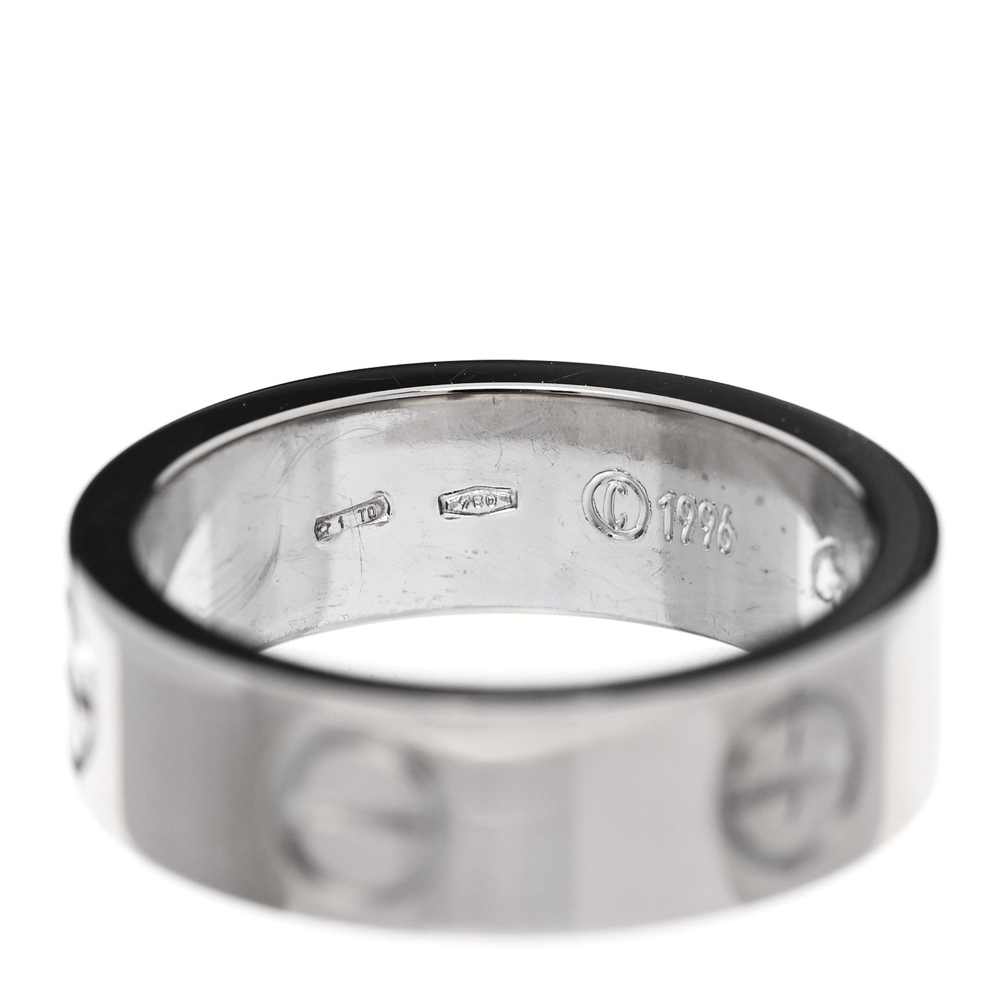 18K White Gold 5.5mm LOVE Ring 49 4.75
