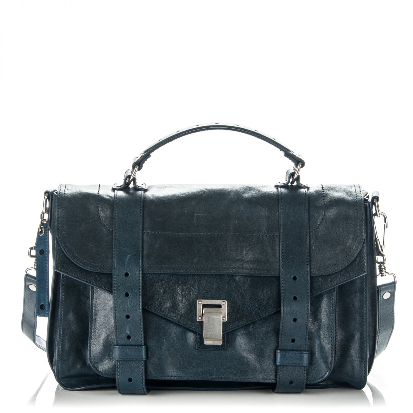 Lambskin Medium PS1 Satchel Navy