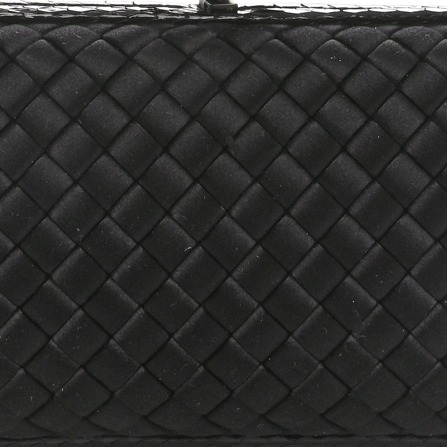 Satin Ayers Intreccio Impero Stretch Knot Clutch Black