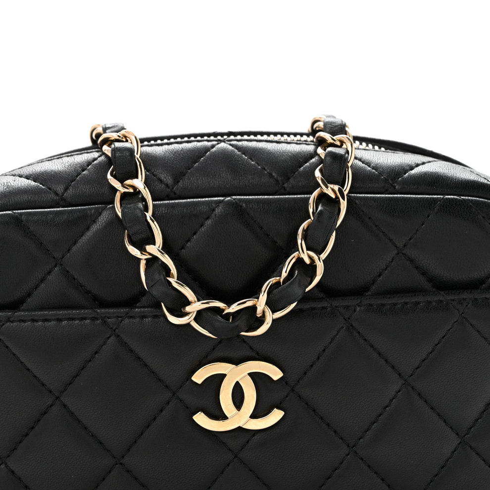 Chanel Lambskin Quilted Small Timeless Camera Case Black 1998998 ...