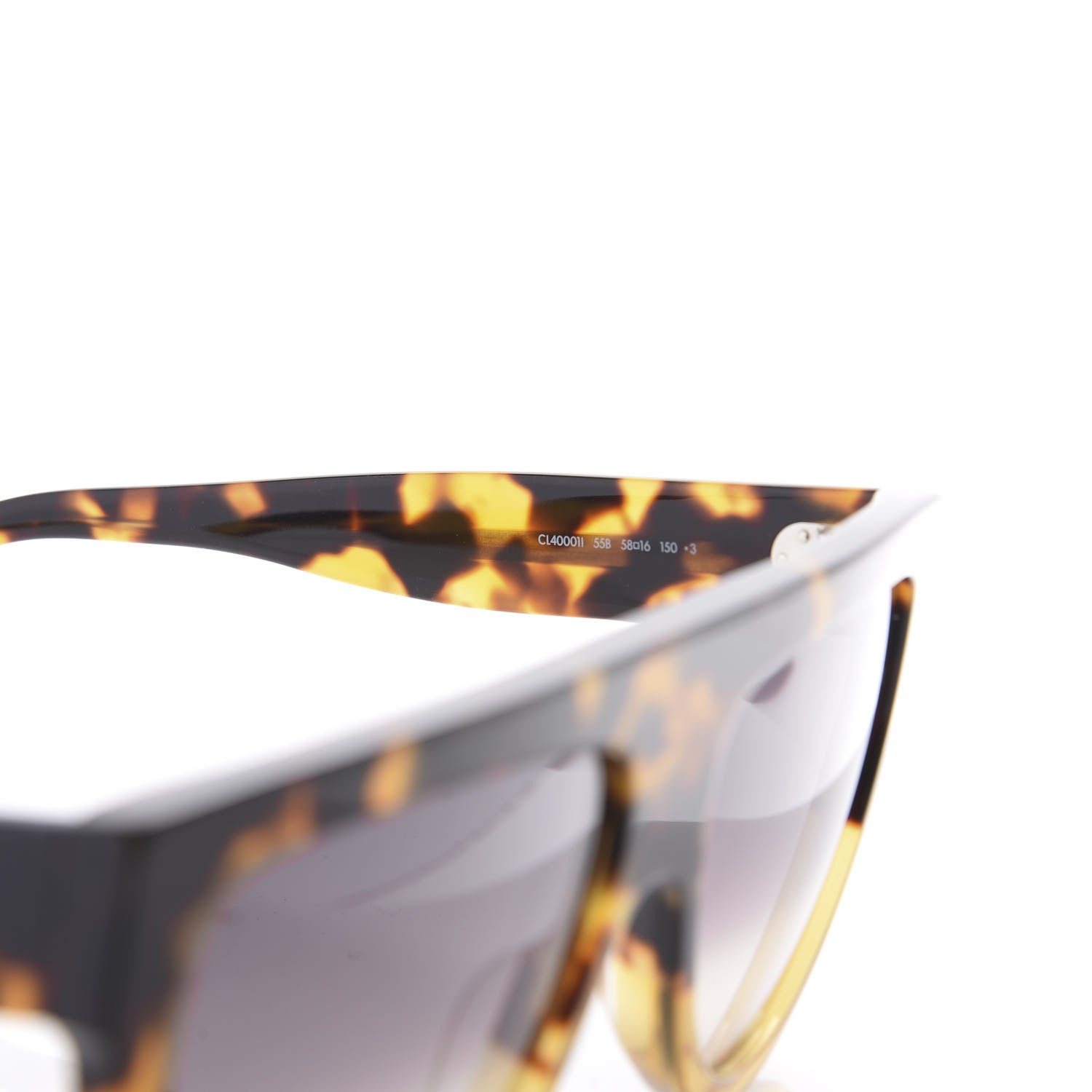 Celine Acetate Aviator Sunglasses CL40001l Havana 5 of 7