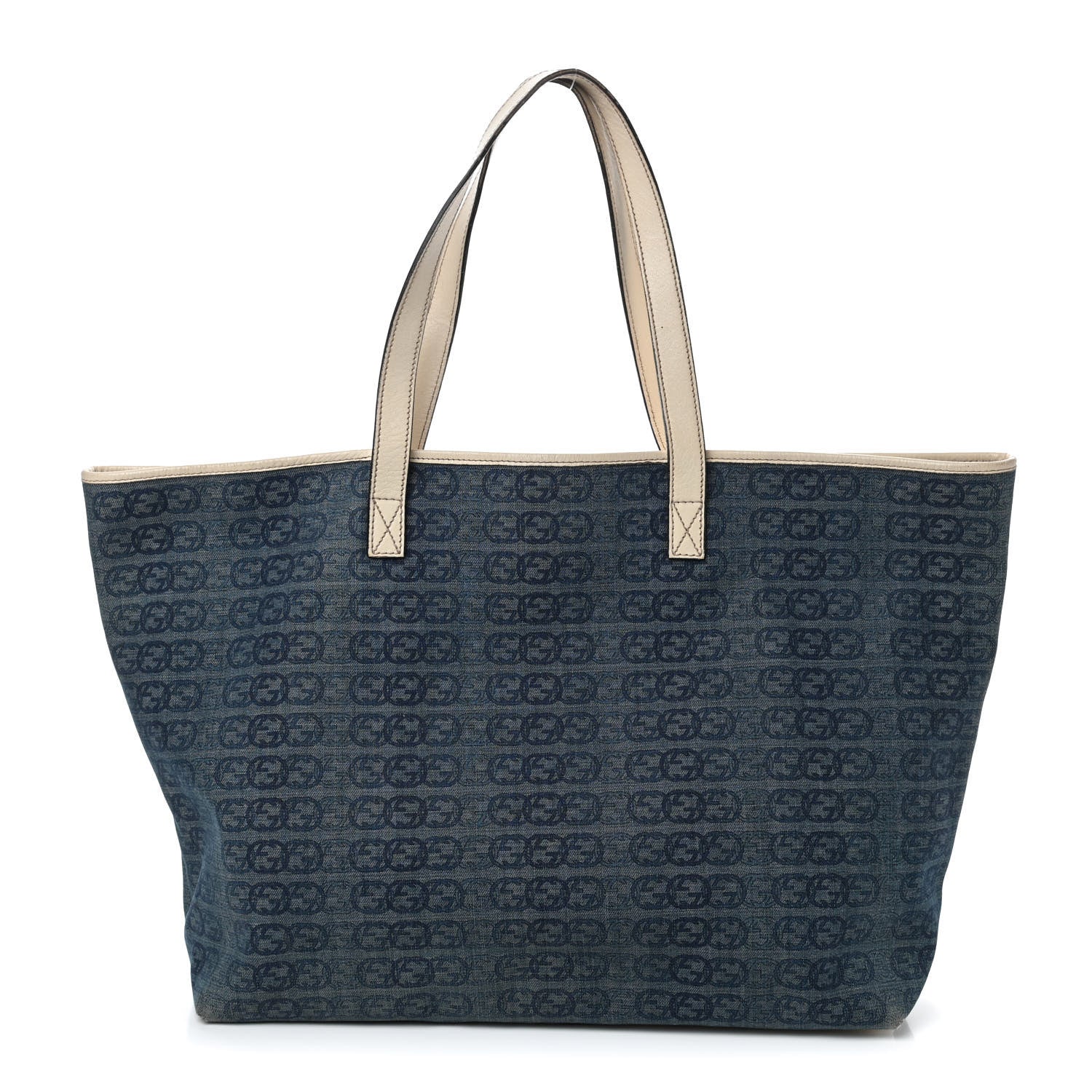 Gucci GG Monogram Denim Large Tote Blue 1 of 11