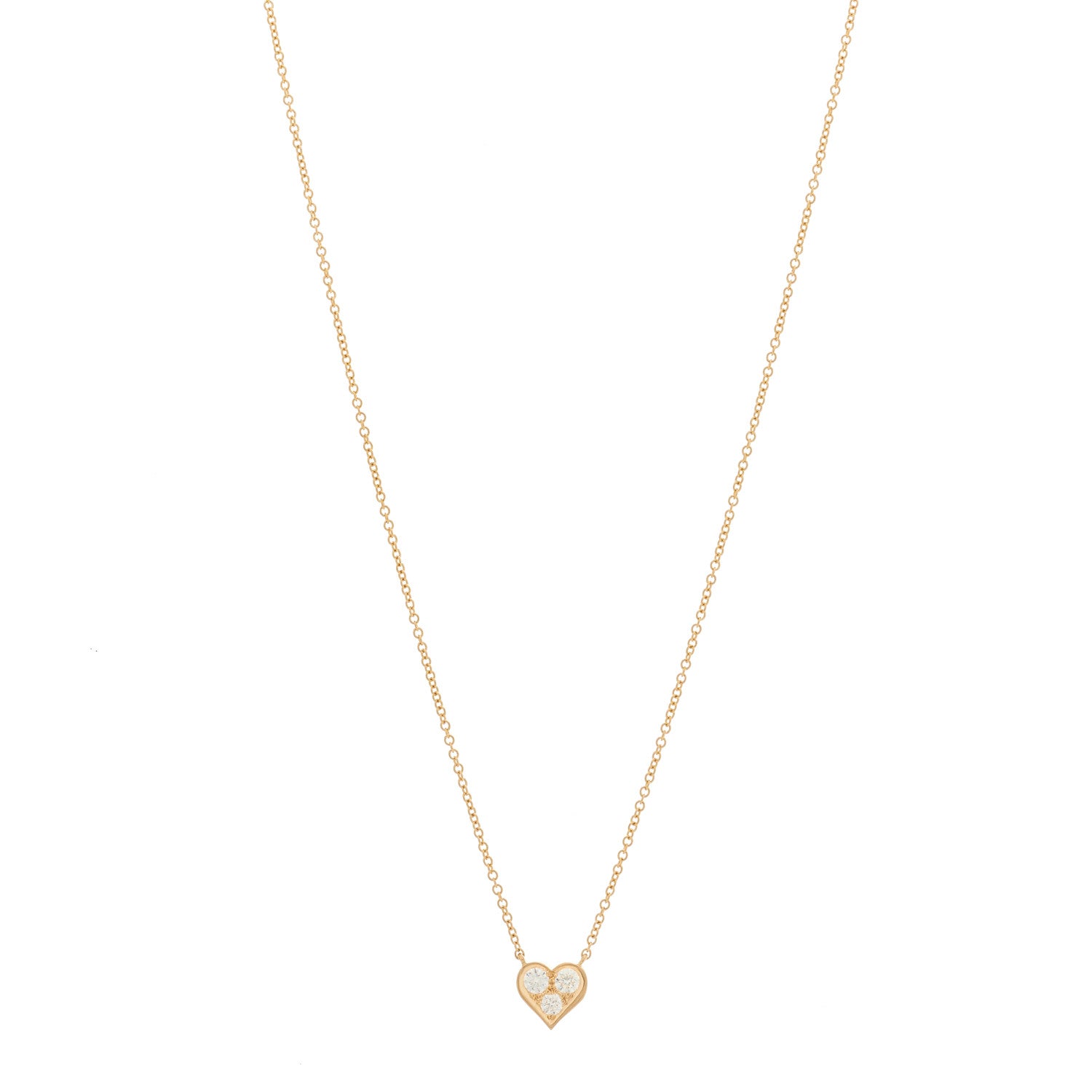 Tiffany 18K Rose Gold Diamond Heart Pendant Necklace 1 of 6