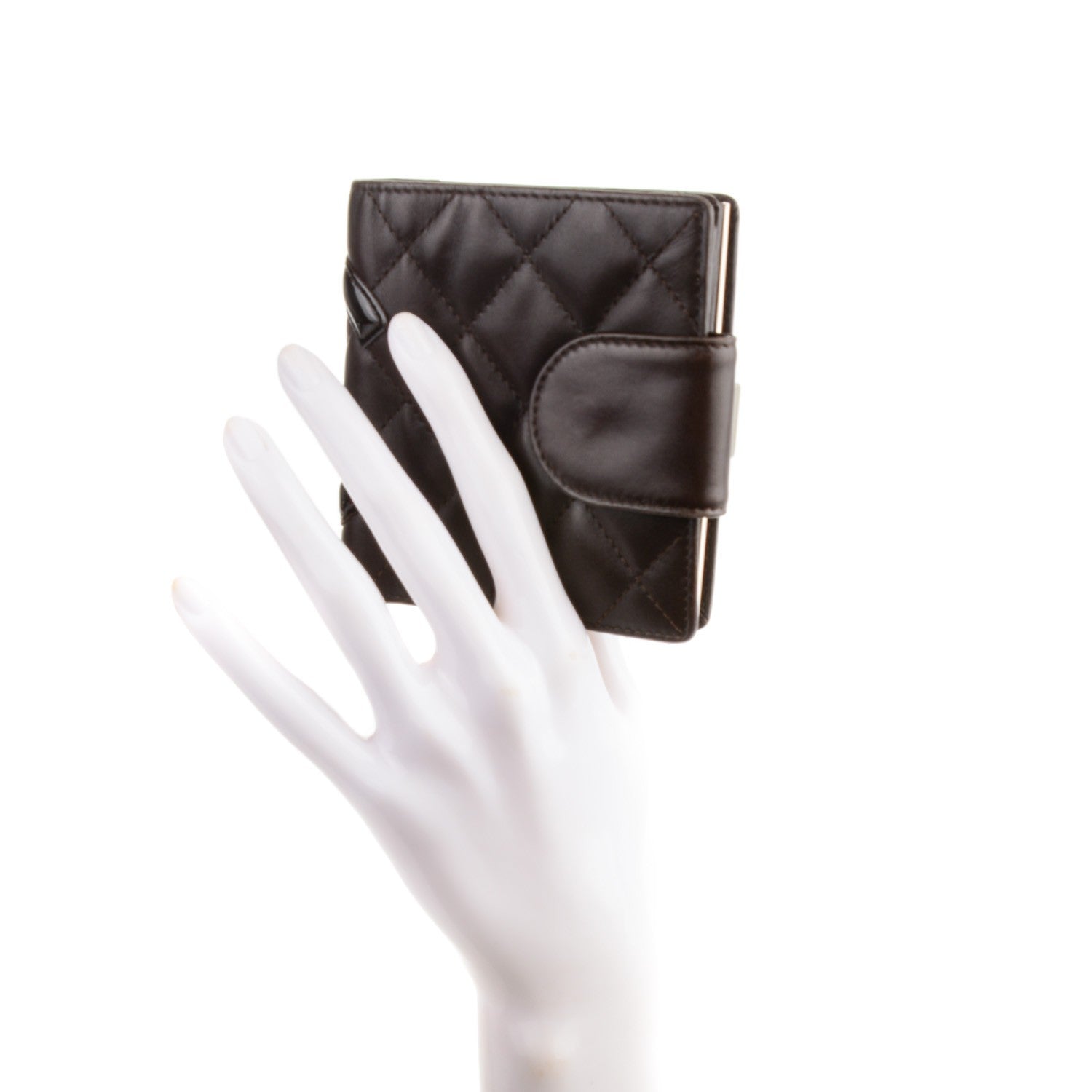 Chanel Calfskin Quilted Cambon Bi-Fold Wallet Brown 2 of 9