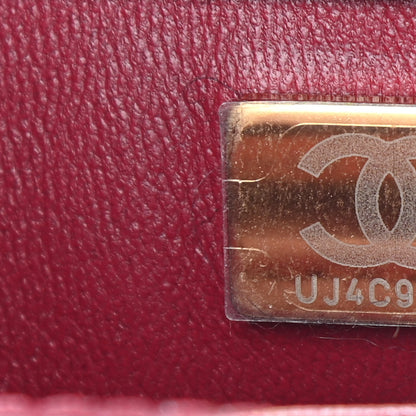 Chanel Caviar Lizard Embossed Quilted Mini Coco Handle Flap Burgundy 6 of 9