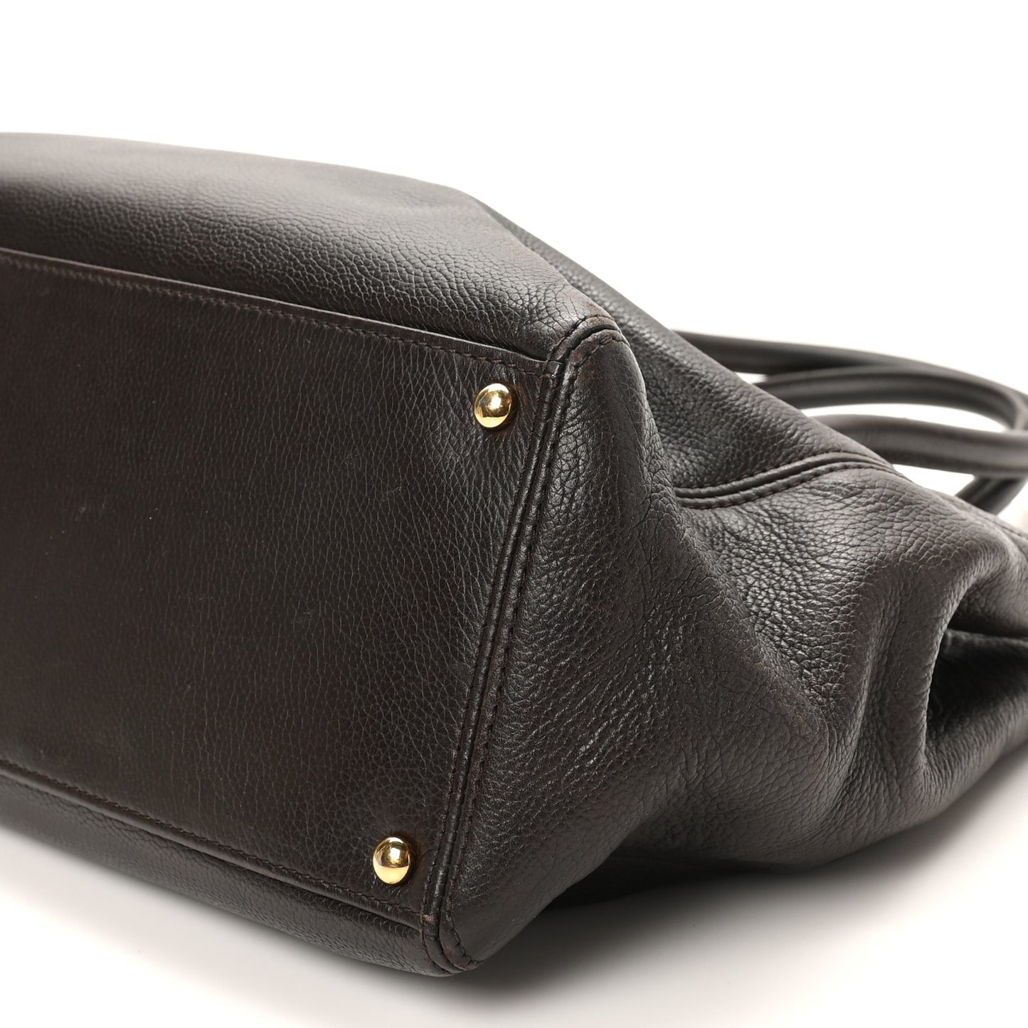 Calfskin Cerf Executive Shopper Tote Brown