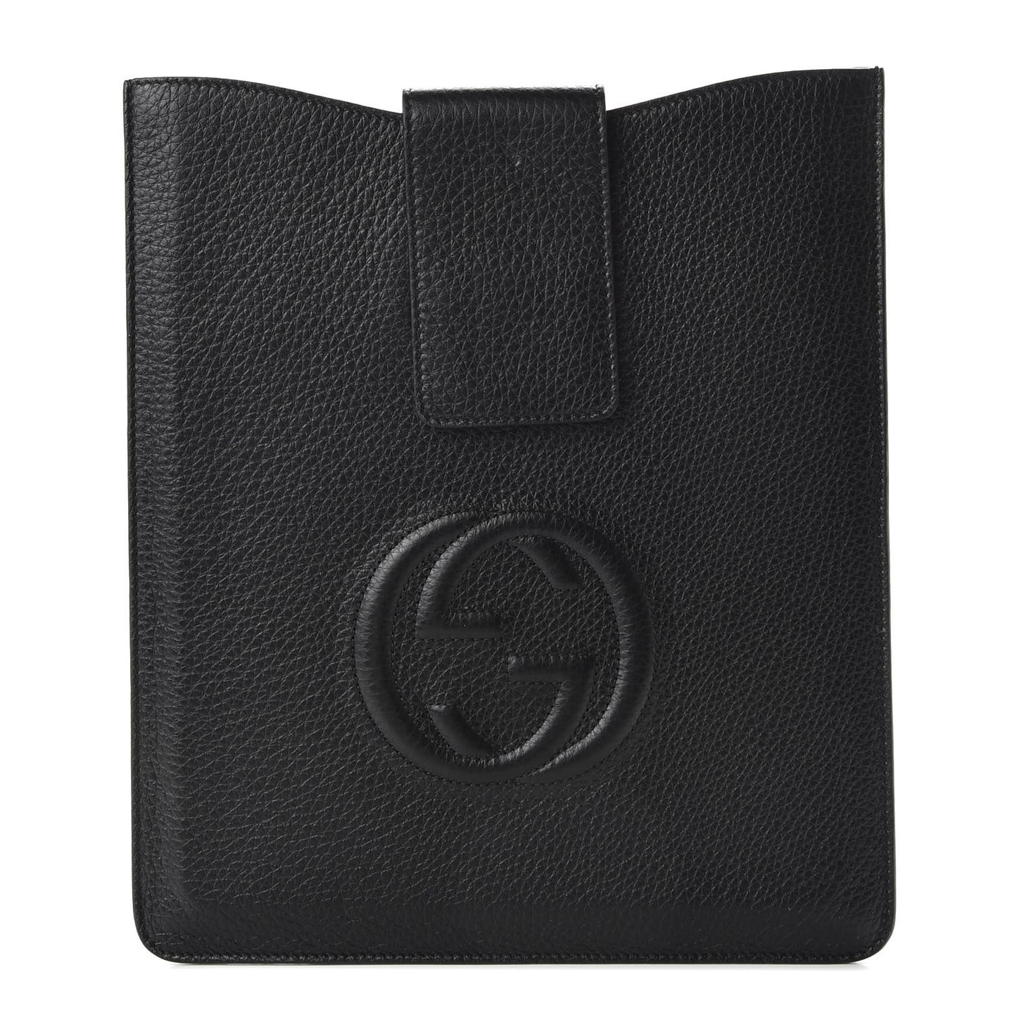 Pebbled Calfskin Soho iPad Case Black