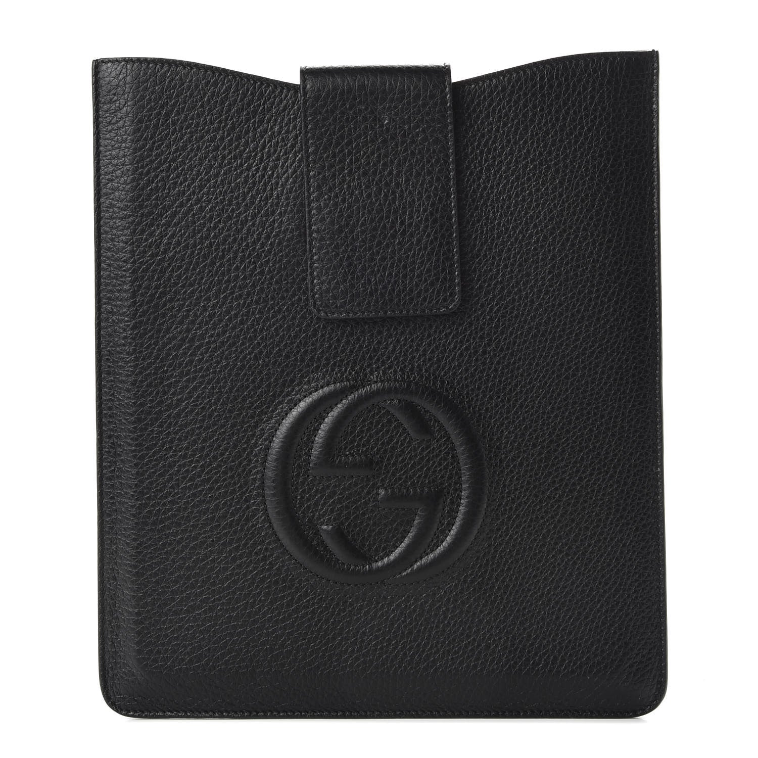 Gucci Pebbled Calfskin Soho iPad Case Black 1 of 6