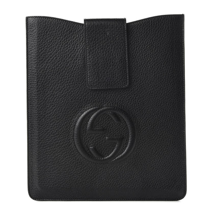 Gucci Pebbled Calfskin Soho iPad Case Black 1 of 6