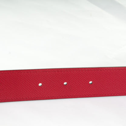 Hermes Epsom 32mm H Belt 85 Black Rouge Grenat 3 of 7