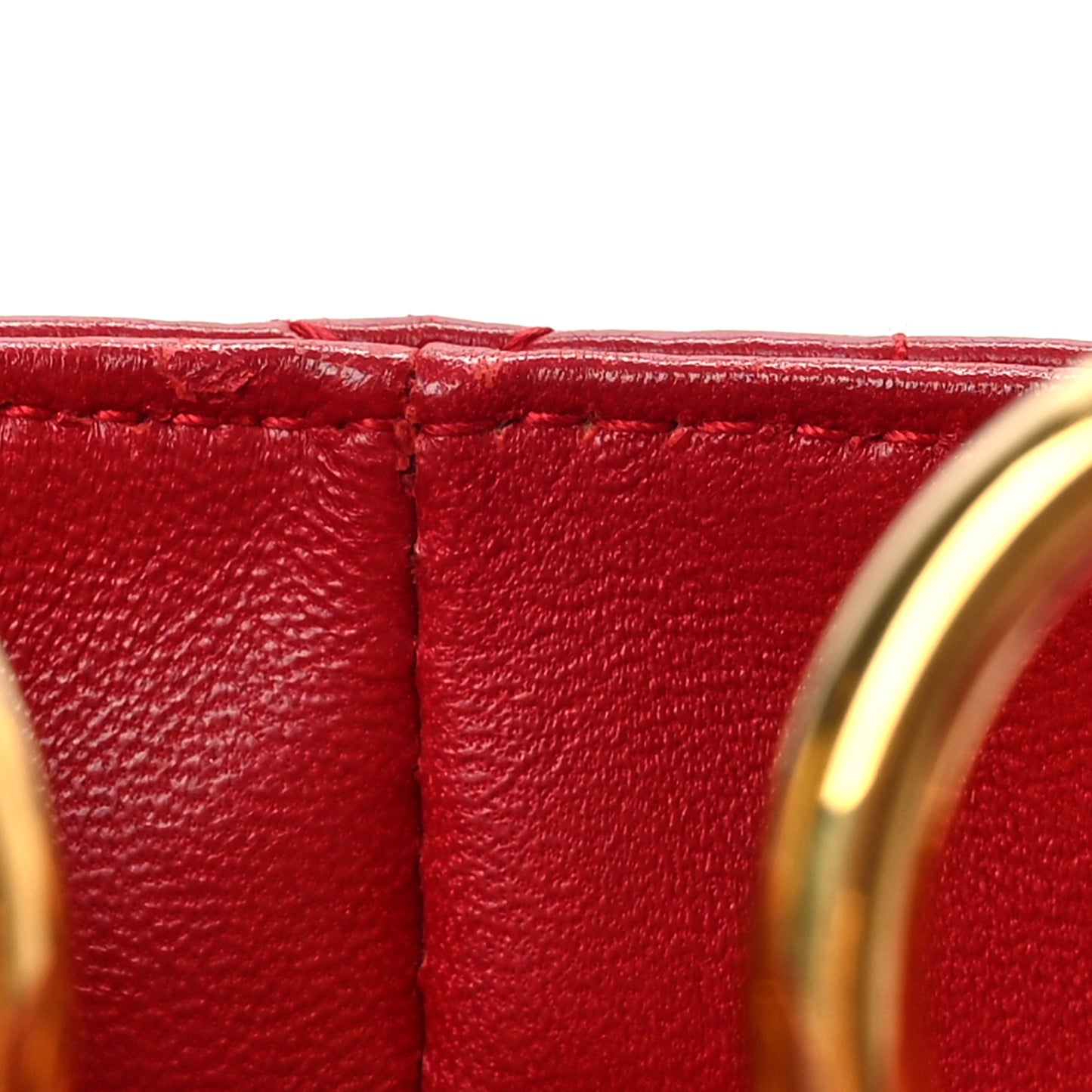 Lambskin Cannage Medium Lady Dior Red