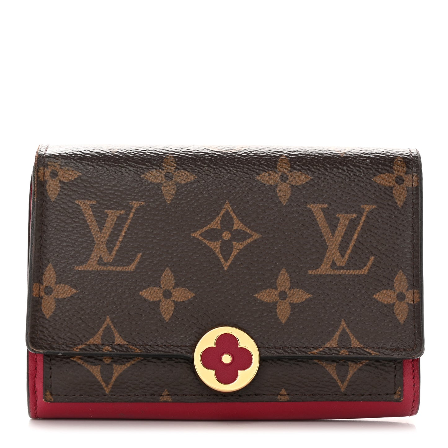 Monogram Flore Compact Wallet Fuchsia