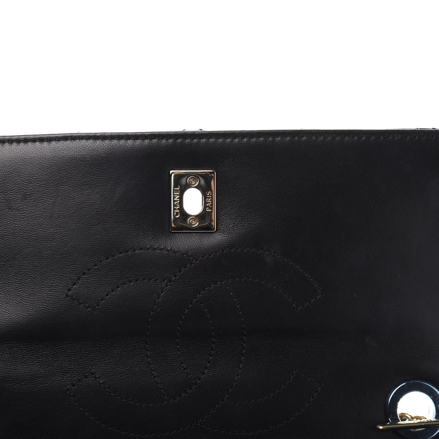 Lambskin Quilted Small Trendy CC Dual Handle Flap Bag Black