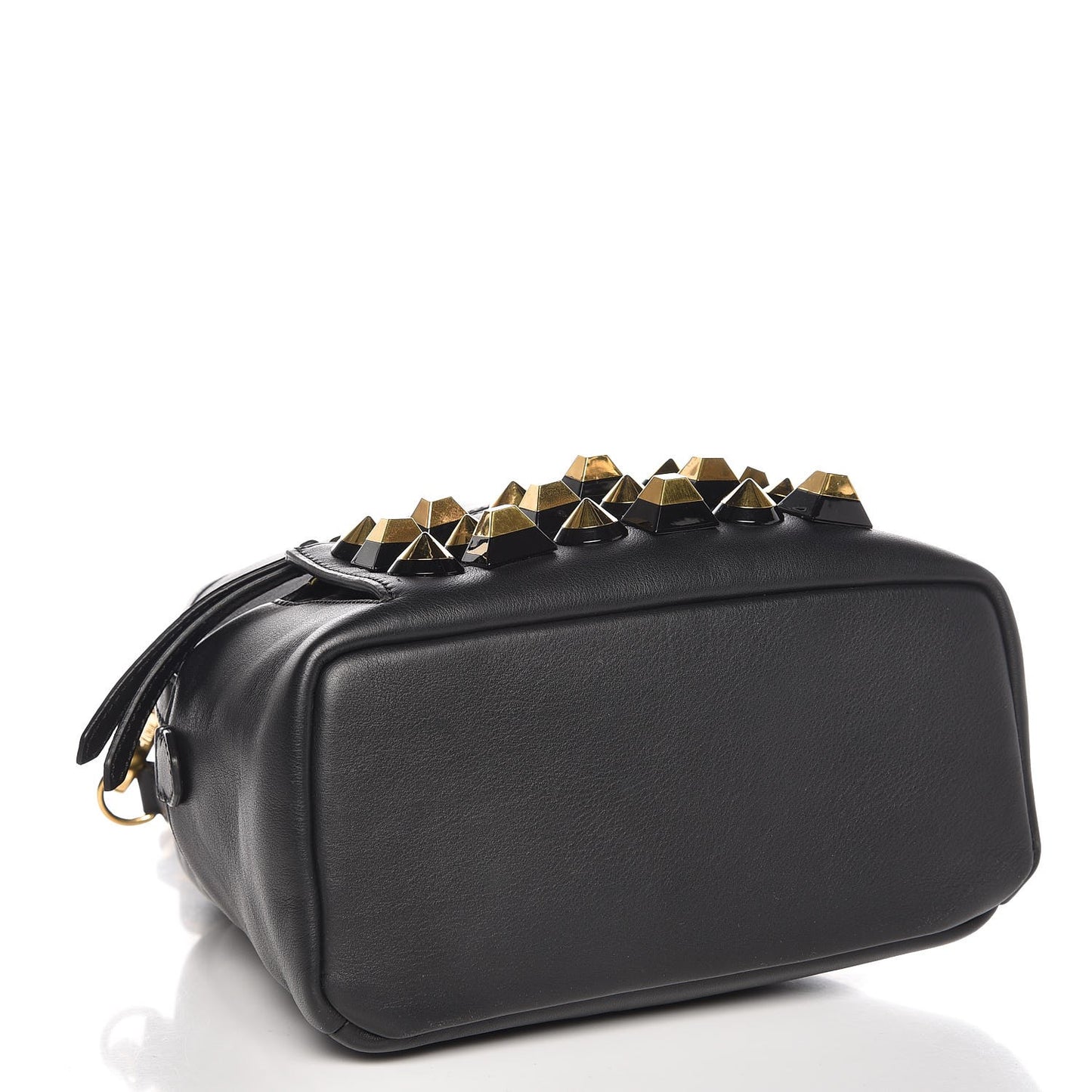 Vitello Dolce Studded Mini Backpack Black