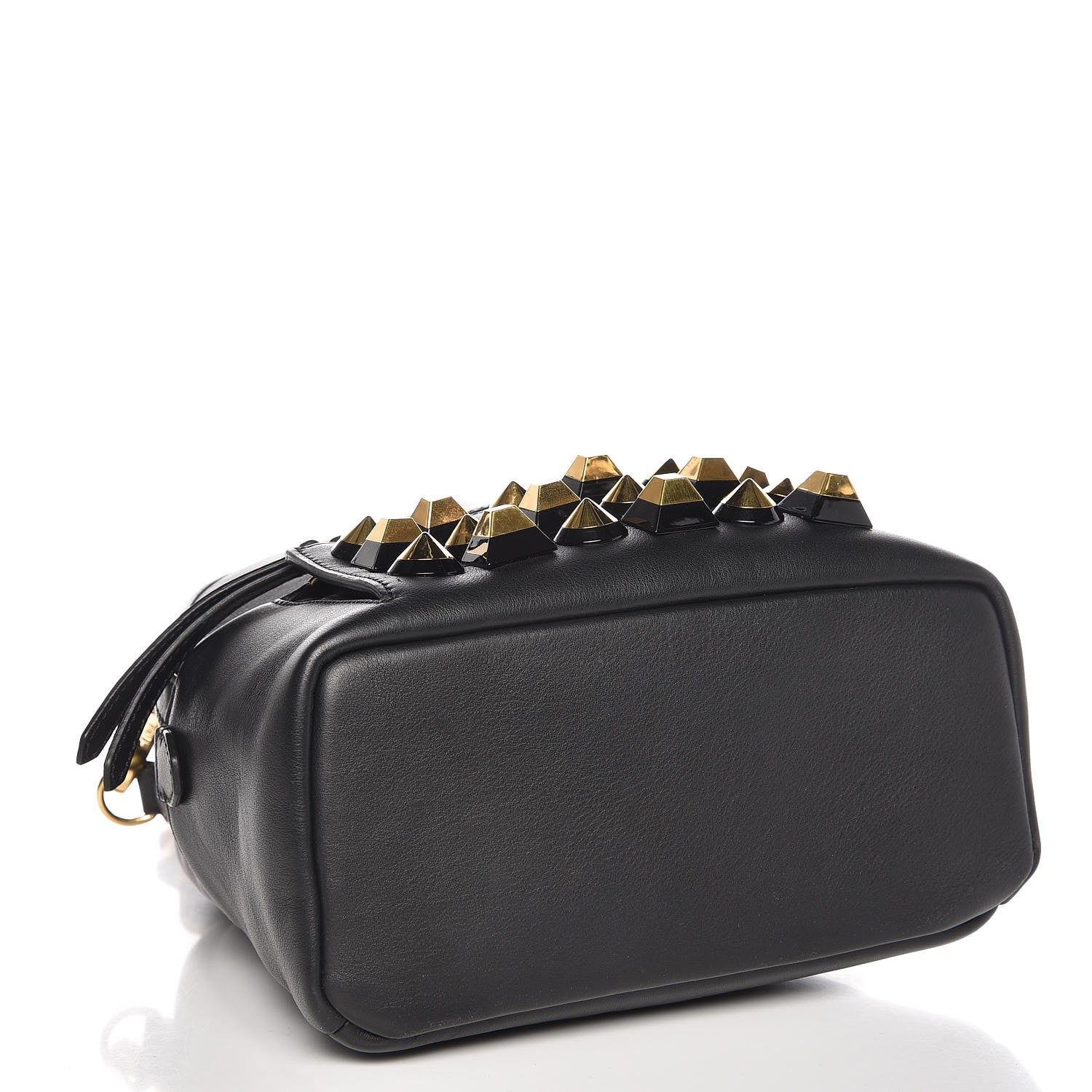 Fendi Vitello Dolce Studded Mini Backpack Black 4 of 8
