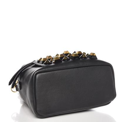 Fendi Vitello Dolce Studded Mini Backpack Black 4 of 8