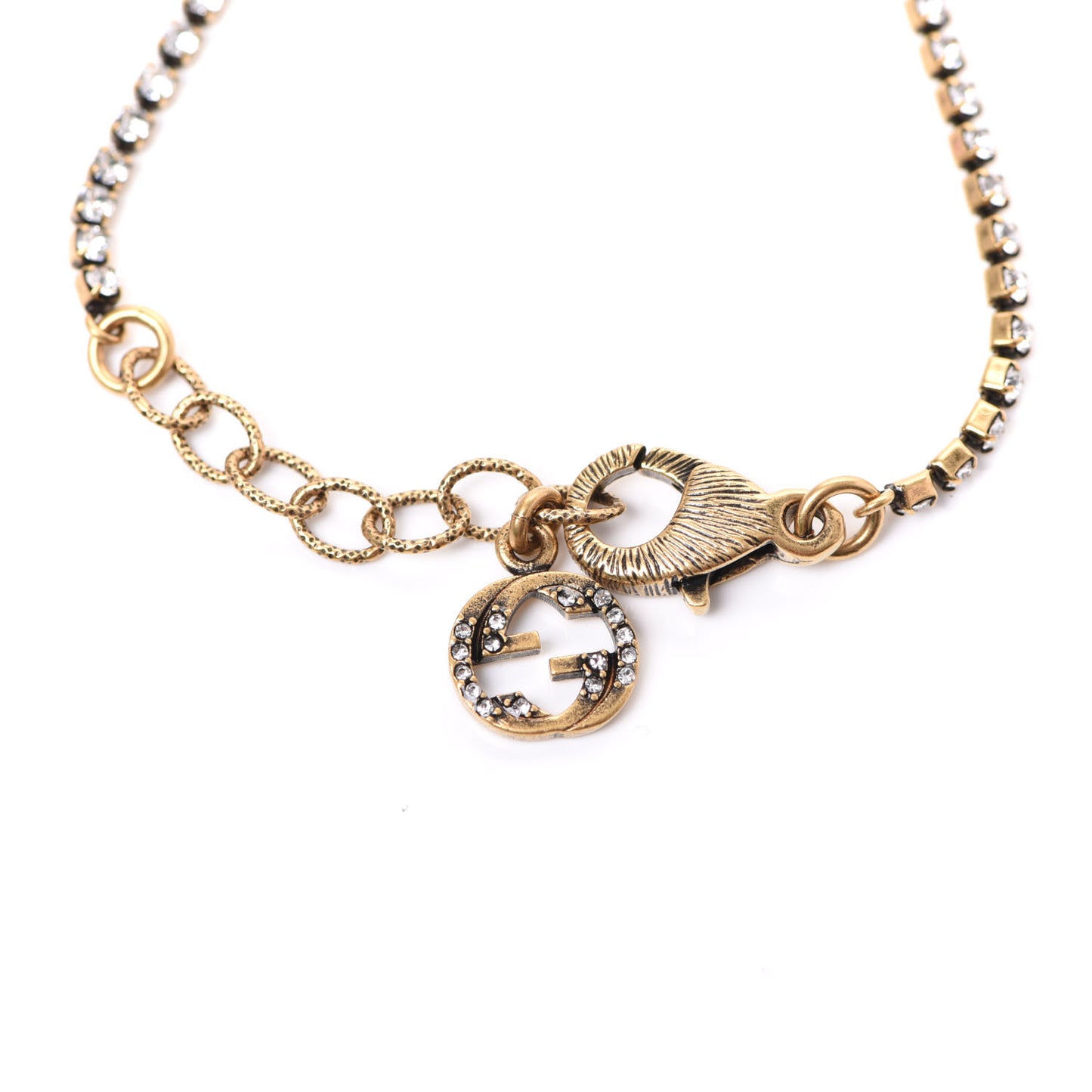 Crystal Pearl Bee Bracelet Aged Gold