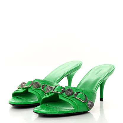 Balenciaga Agneau Arena Cagole 50mm Slide Sandals 36 Vivd Green 3 of 10