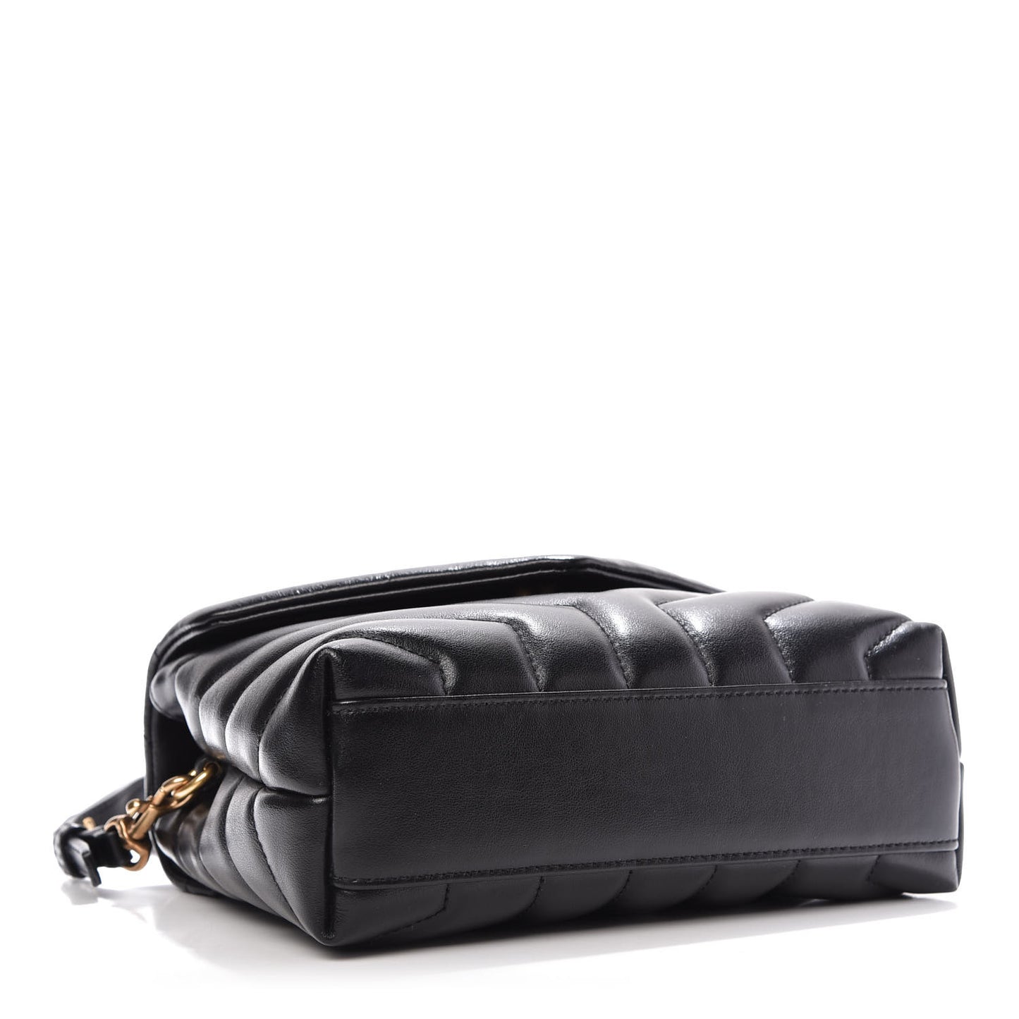 Calfskin Y Quilted Monogram Toy Loulou Crossbody Bag Black