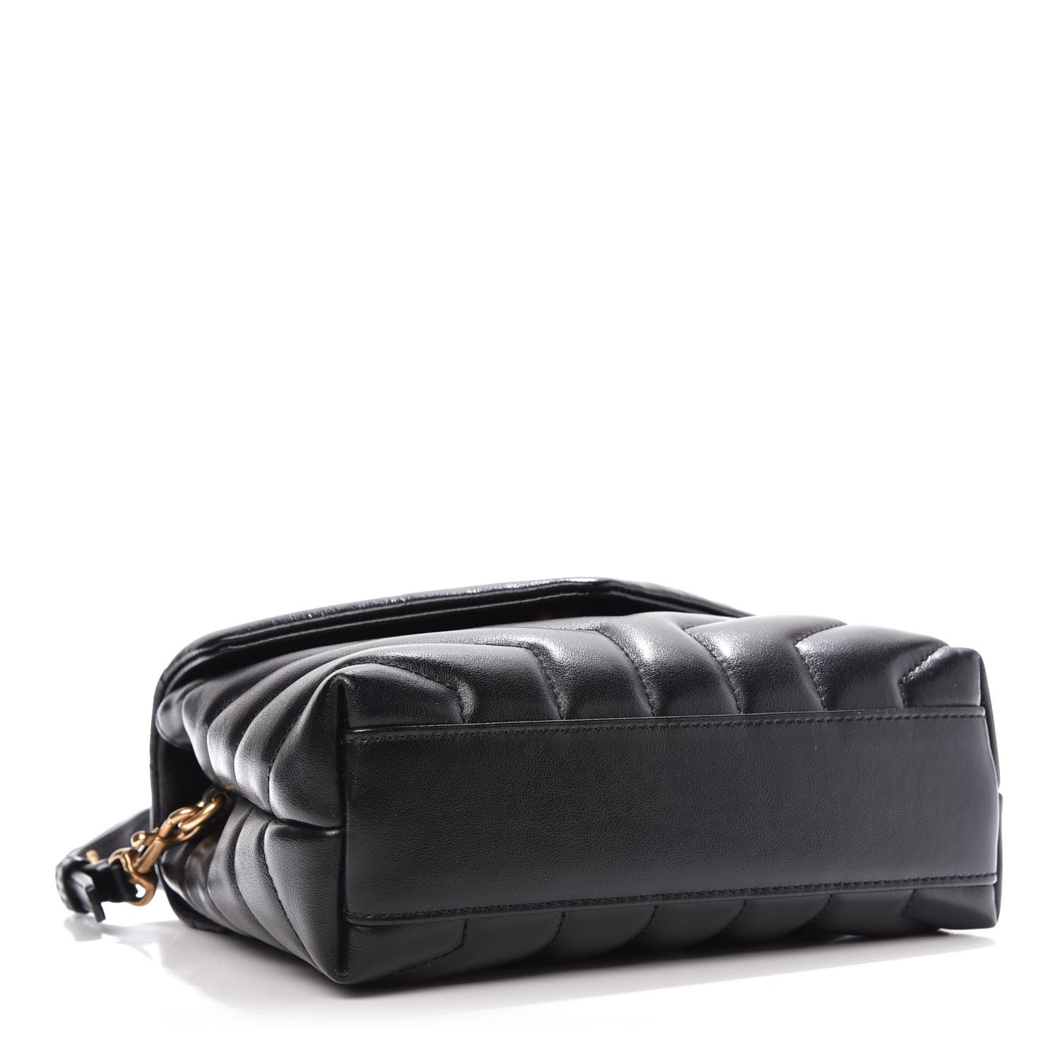 Saint Laurent Calfskin Y Quilted Monogram Toy Loulou Crossbody Bag Black 4 of 10