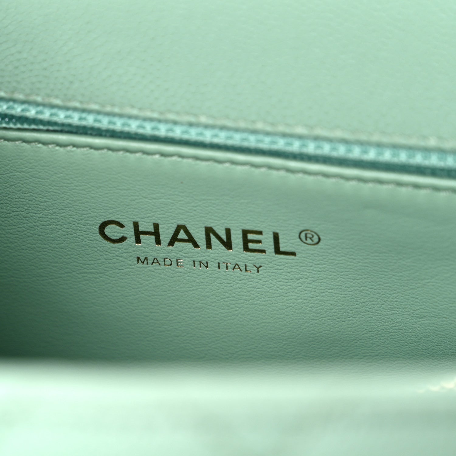 Chanel Caviar Quilted Small Coco Chain Handle Flap Light Green 6 of 10