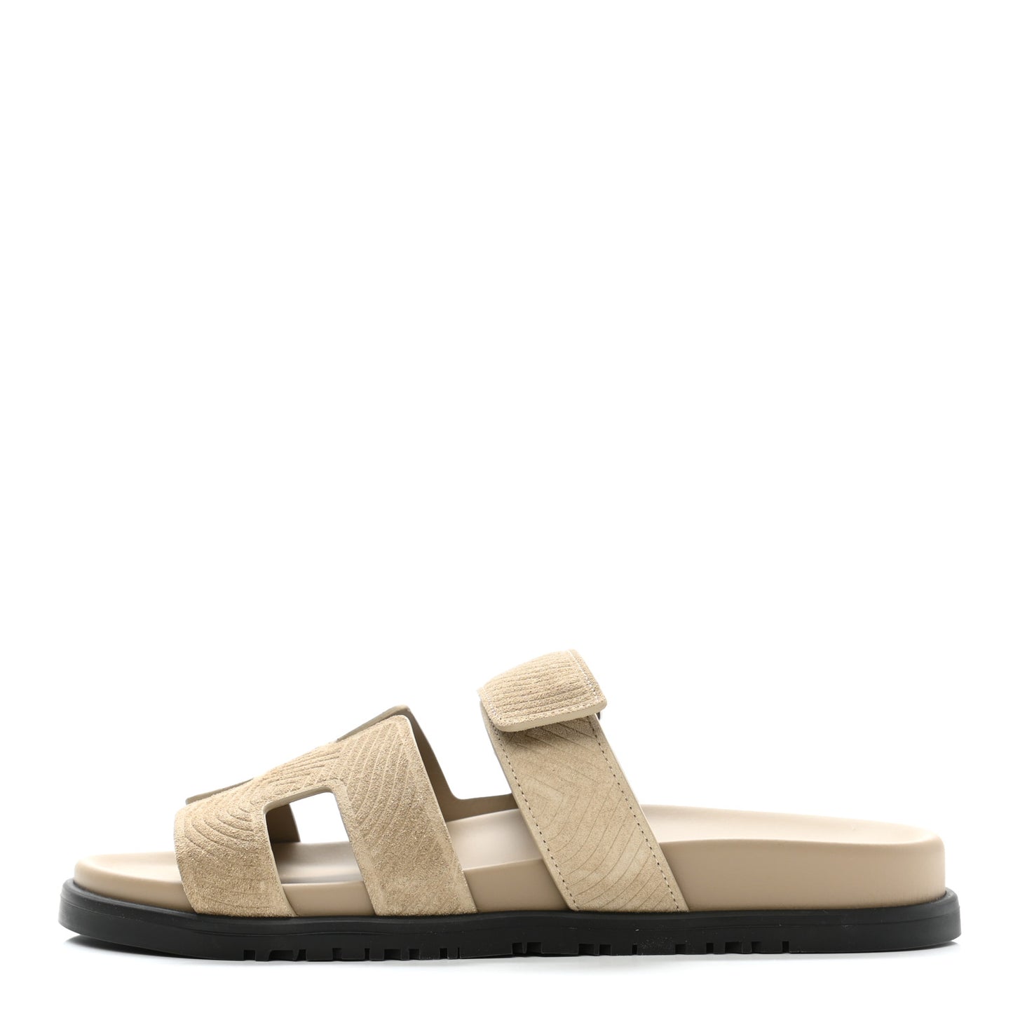 Suede Goatskin Chaine d'Ancre Womens Chypre Sandals 39 Beige Sable