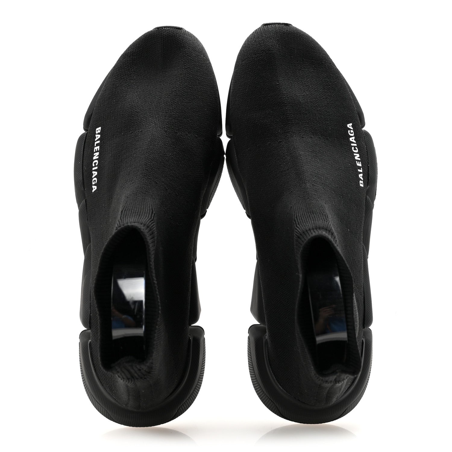 Balenciaga Neoprene Knit Mens Speed Sneakers 41 Black White 2 of 9