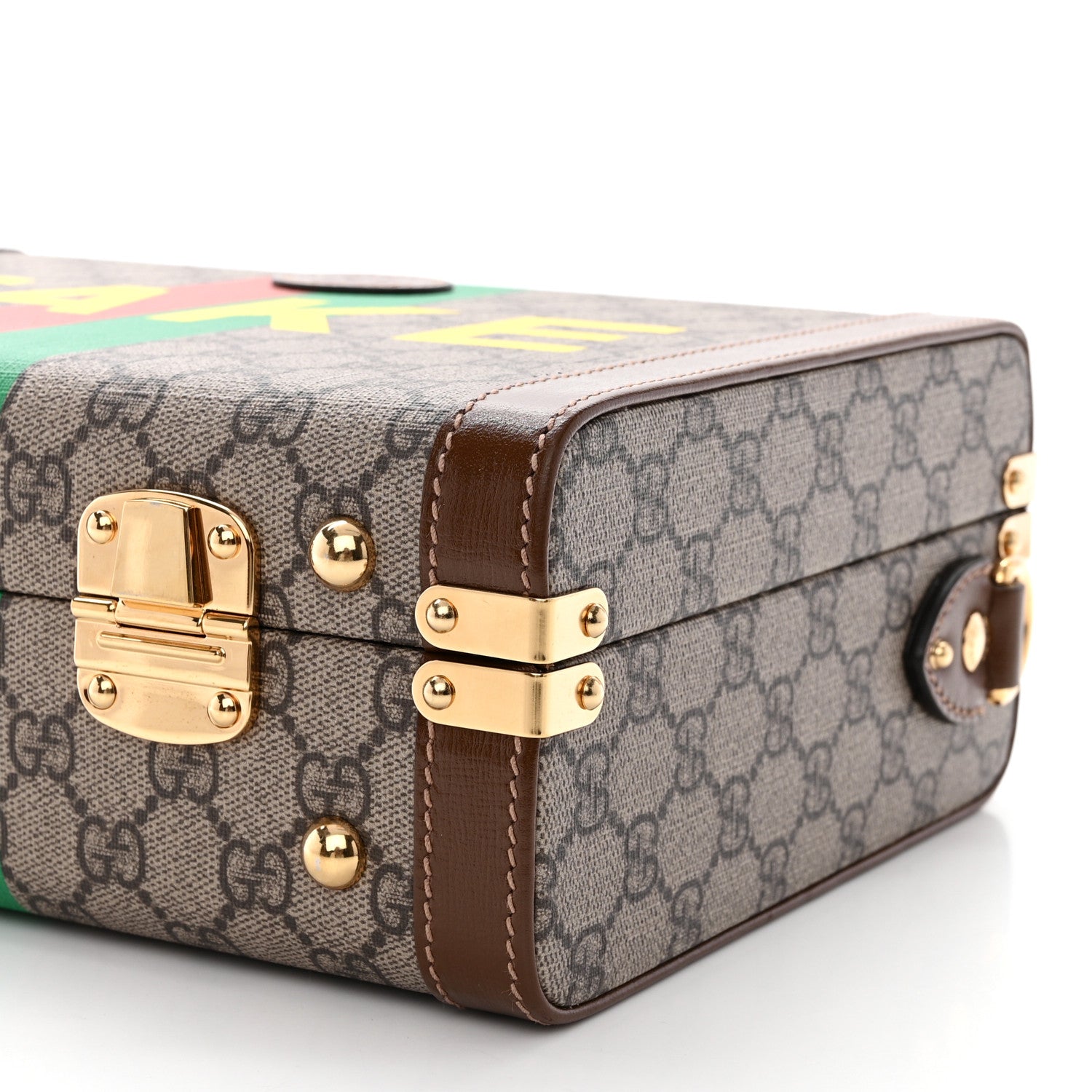 Gucci GG Supreme Monogram Azalea Calfskin Fake/Not Retro Interlocking G Beauty Case Beige Ebony Brown Sugar 10 of 10