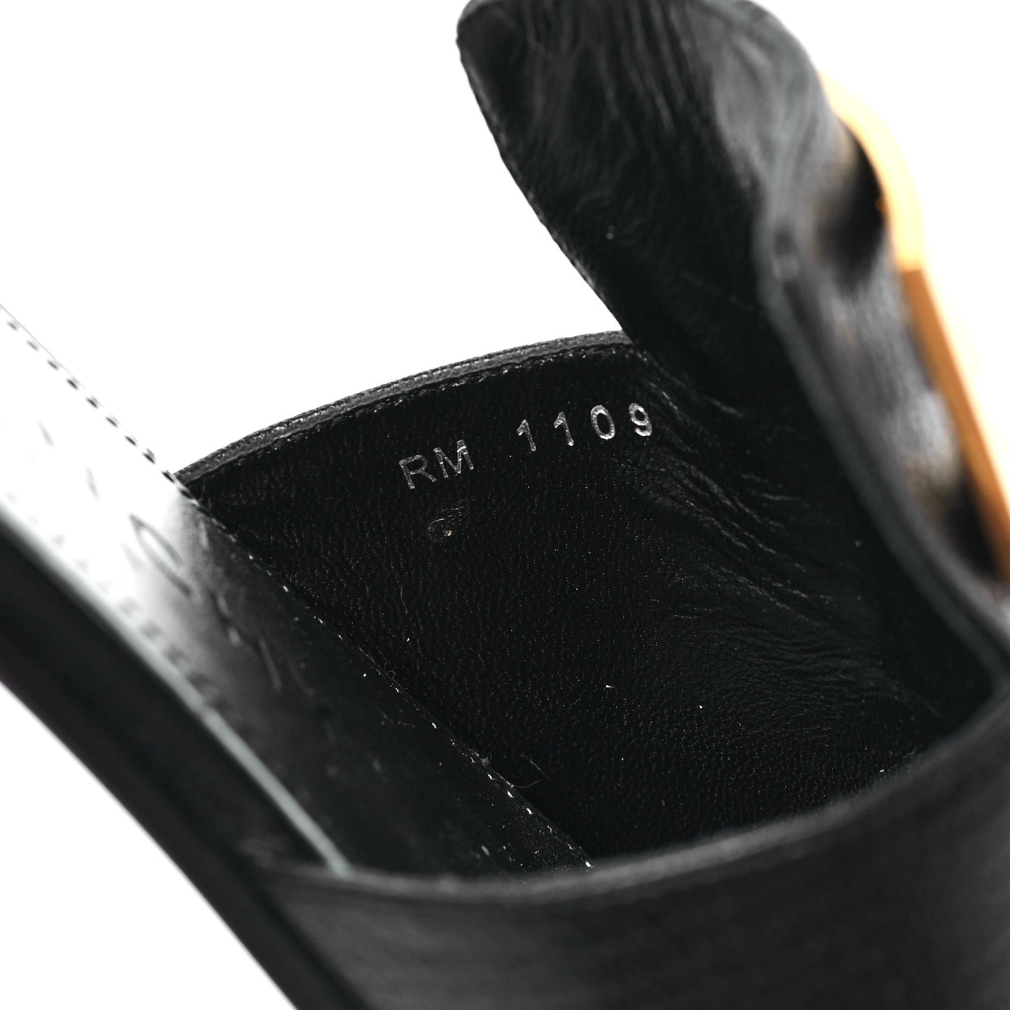 Goatskin 4G Flat Sandals 38 Black