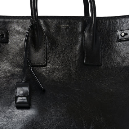 Saint Laurent Textured Patent Large Souple Sac De Jour Black 8 of 11
