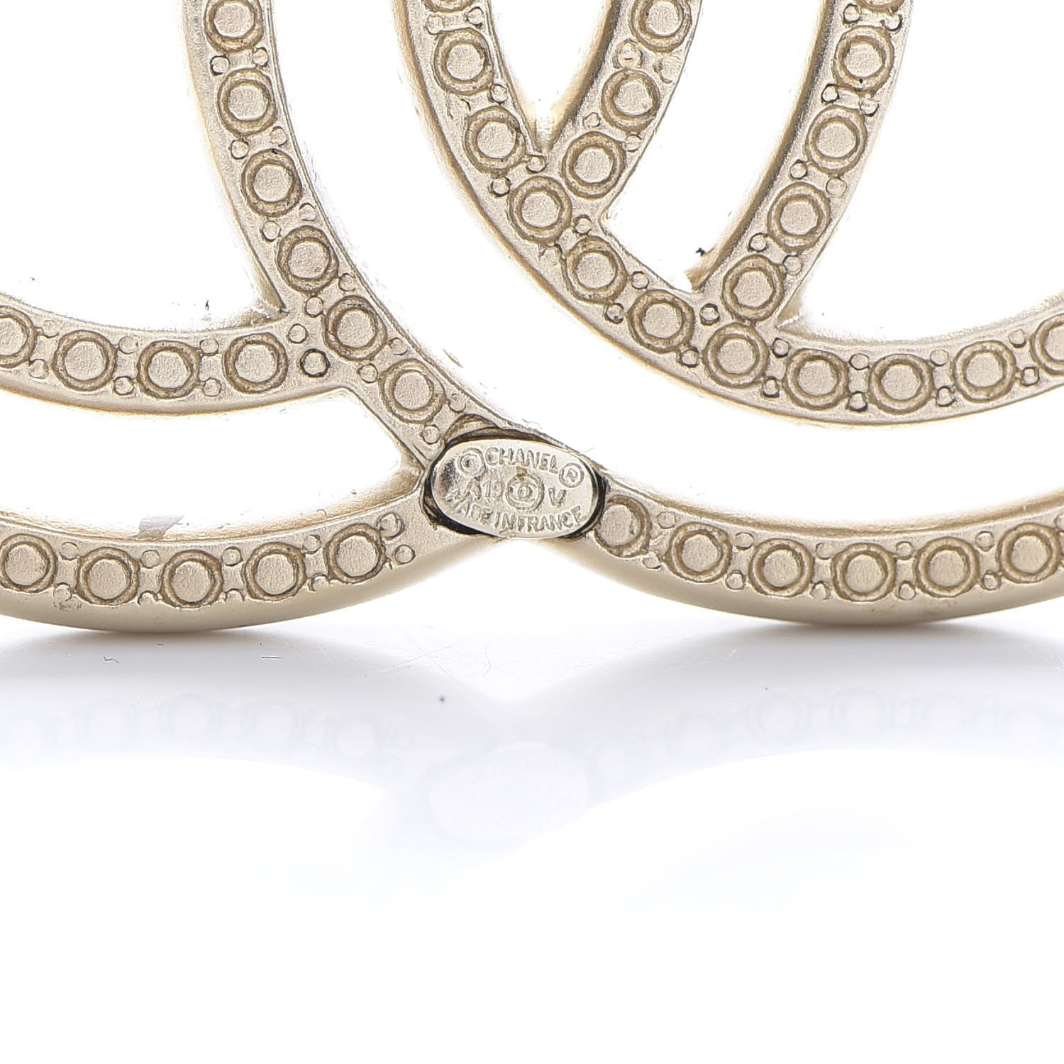Chanel Crystal CC Brooch Gold 4 of 5