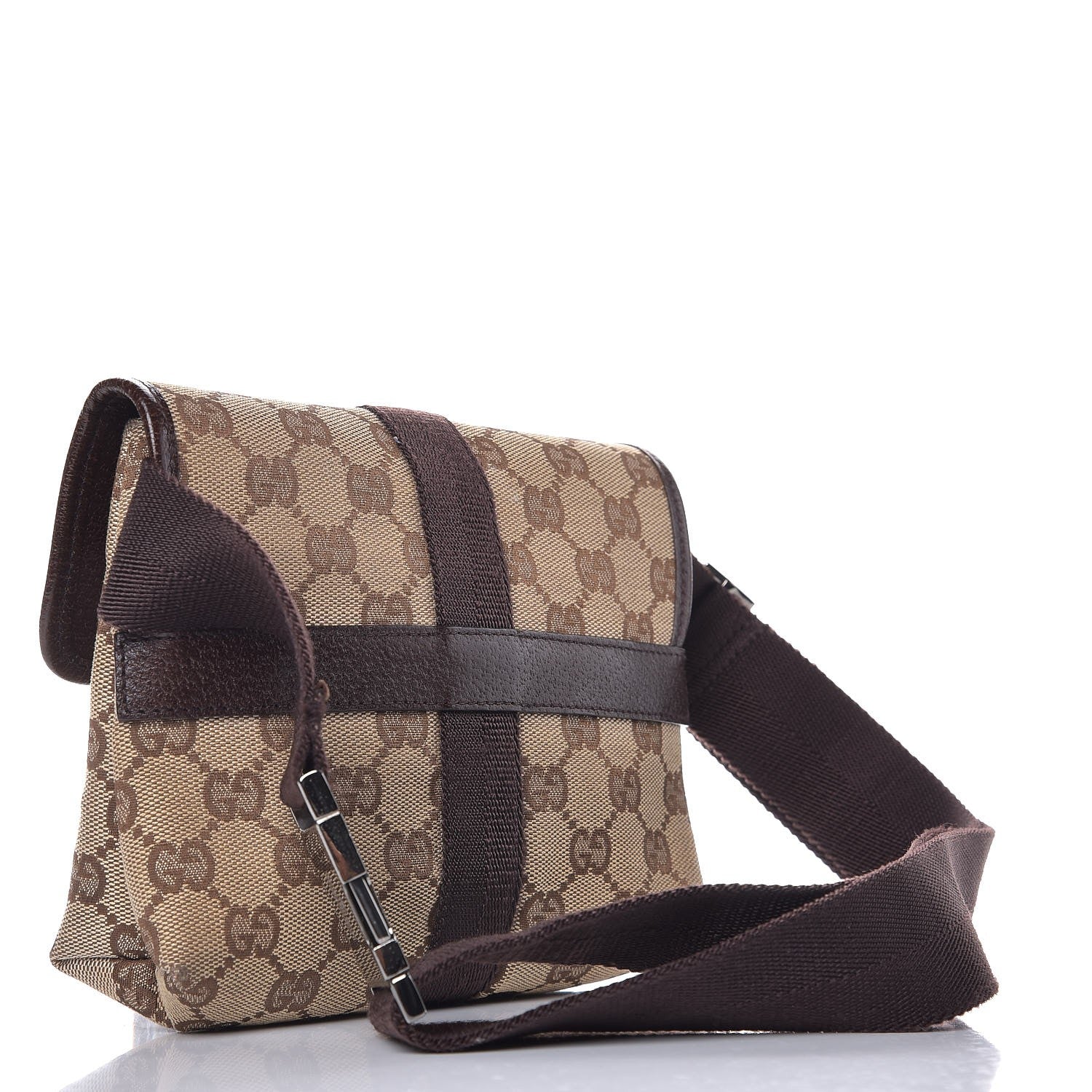 Gucci Monogram Waist Pouch Bag Dark Brown 3 of 7