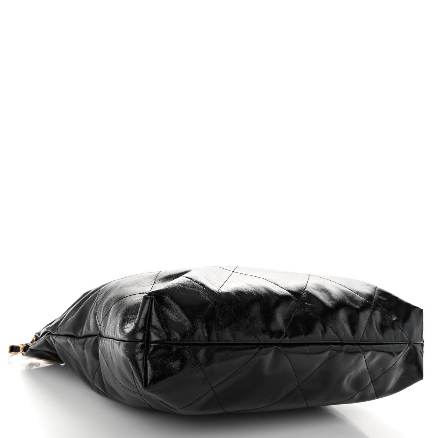 Shiny Calfskin Quilted Chanel 22 Black