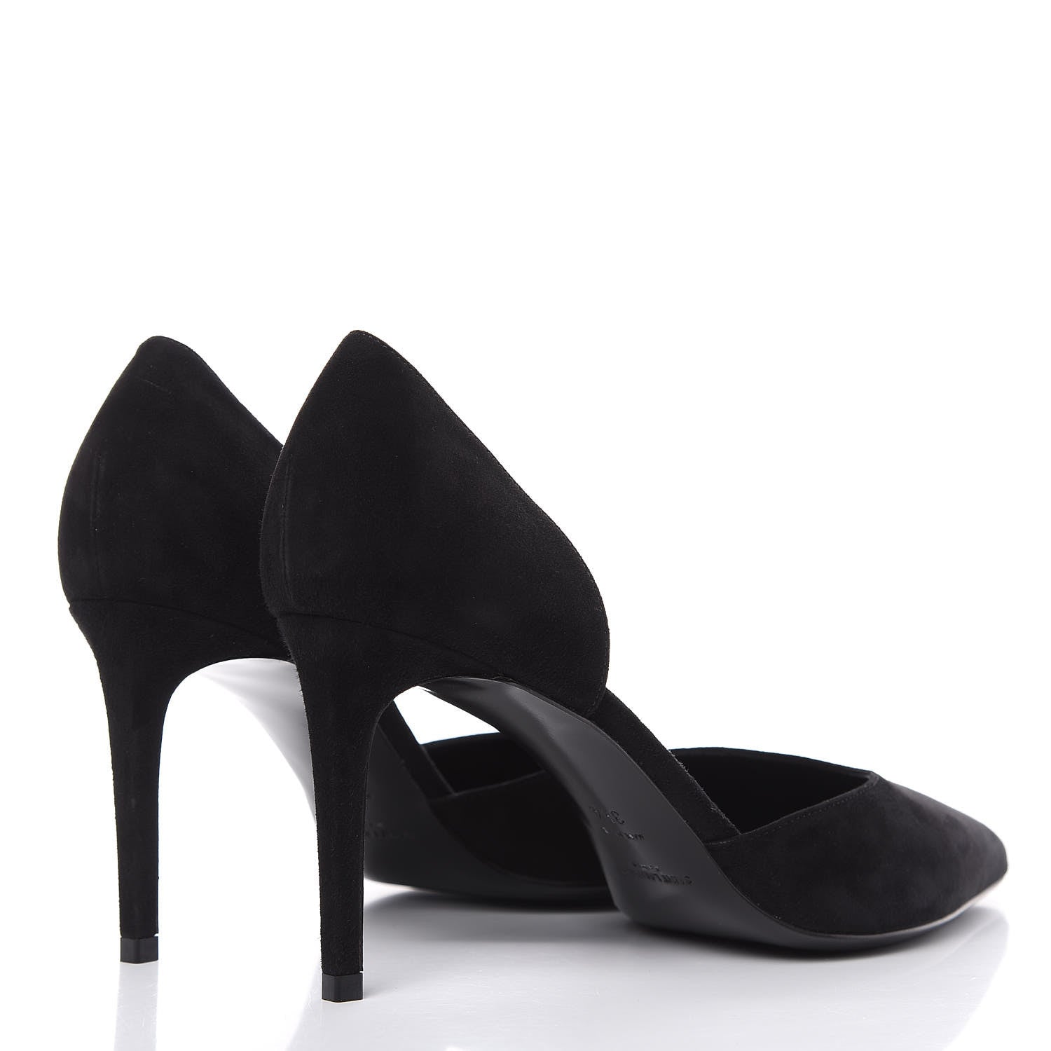 Saint Laurent Kid Scamosciato Skinny D'Orsay 105 Pumps 39.5 Black 4 of 9