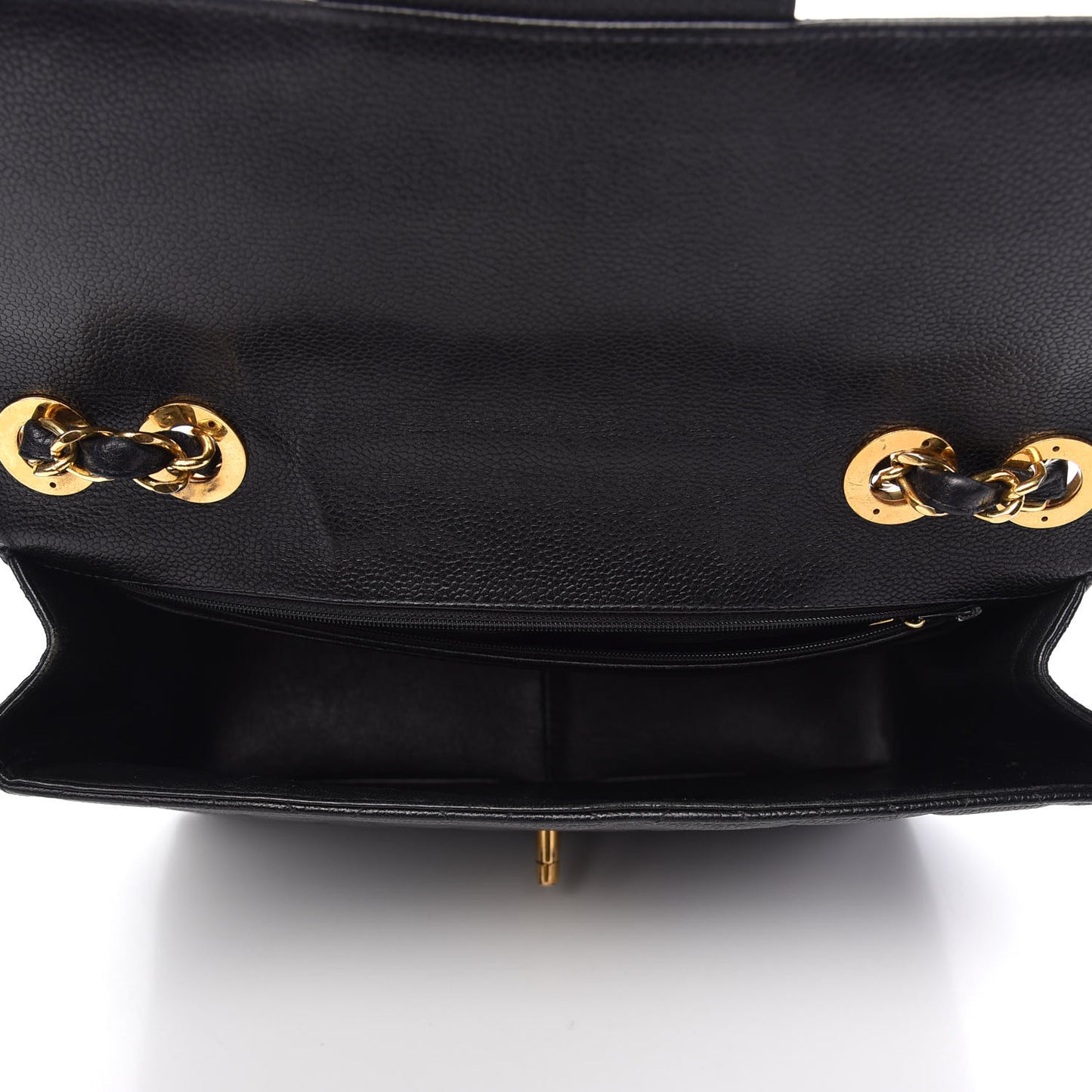 Caviar Quilted Jumbo Single Flap Black