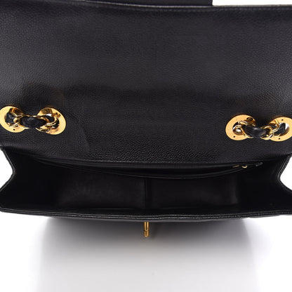 Chanel Caviar Quilted Jumbo Single Flap Black 5 of 9