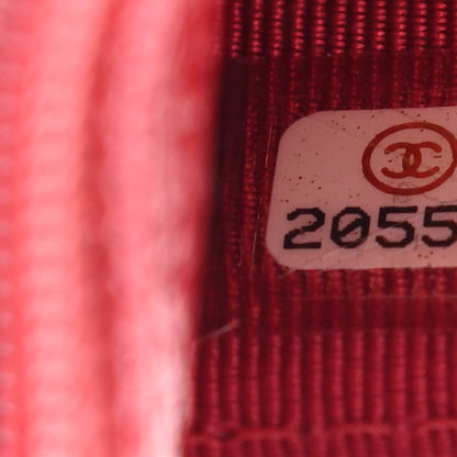 Chanel Metallic Caviar Quilted Wallet On Chain WOC Dark Pink 7 of 9