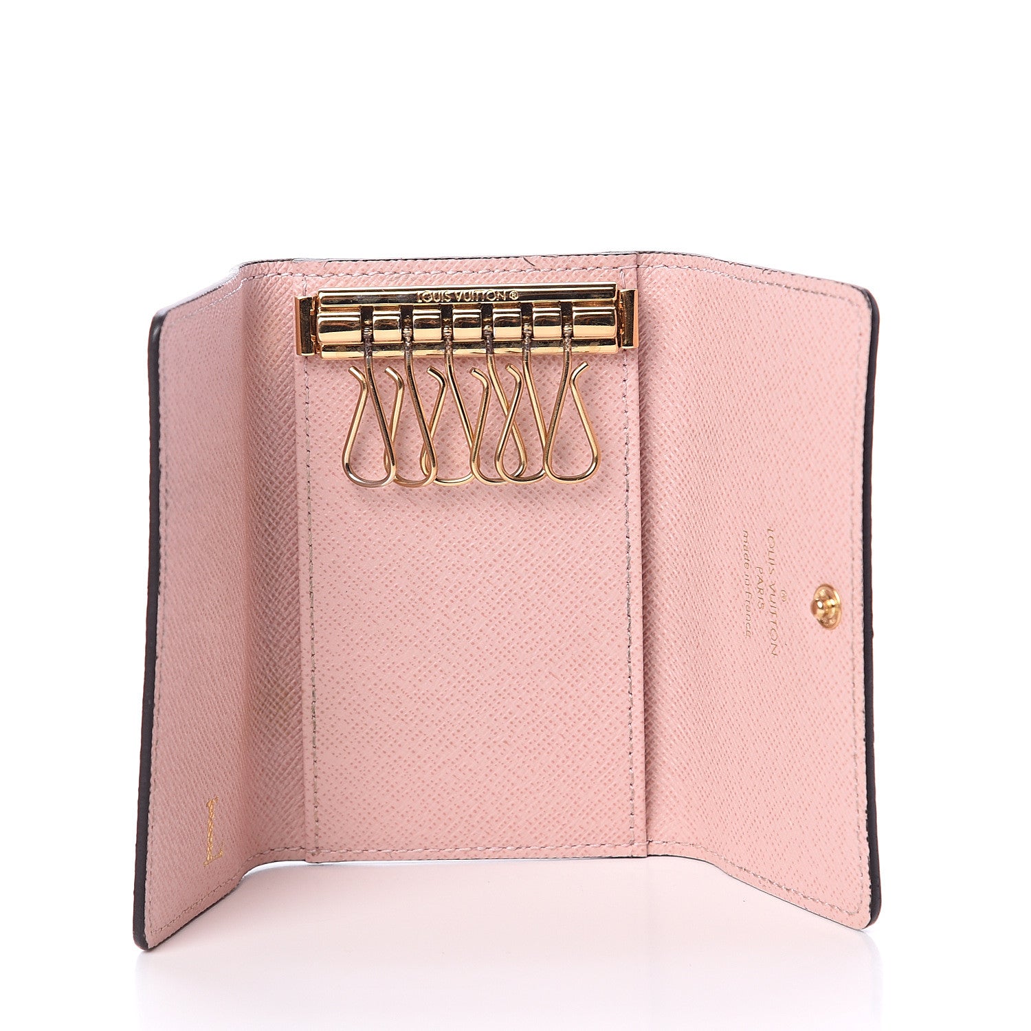 Louis Vuitton Damier Ebene Multicles 6 Key Holder Rose Ballerine 4 of 6