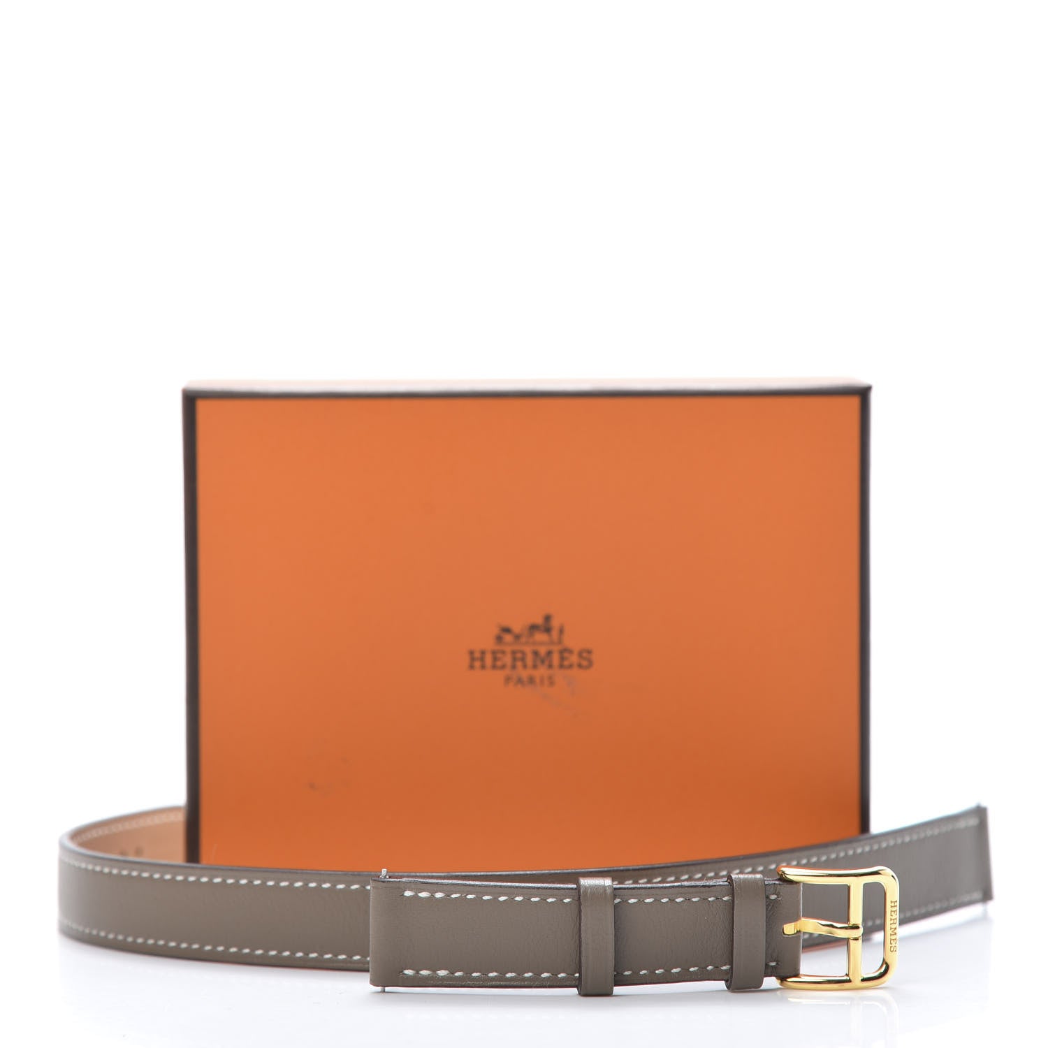Hermes Swift Heure H Hour Watch PM Double Tour Strap Etoupe 6 of 6