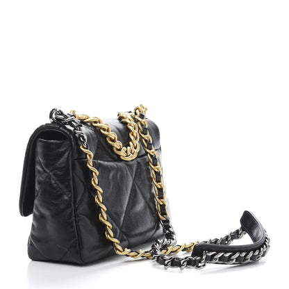Chanel Goatskin Quilted Medium 19 Flap Black 3 of 12