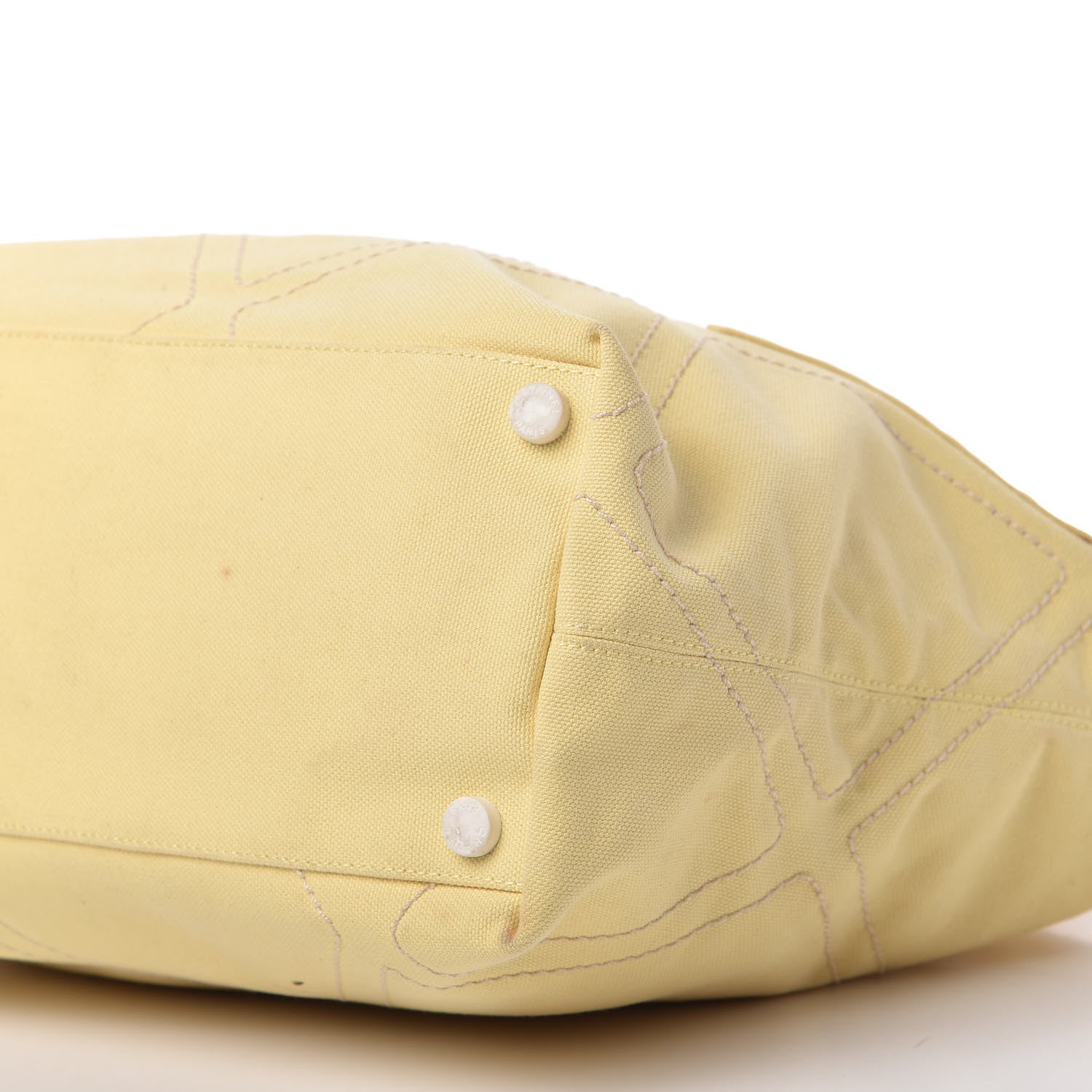Chanel Canvas Stitched CC N°5 Shopping Tote Yellow 7 of 13