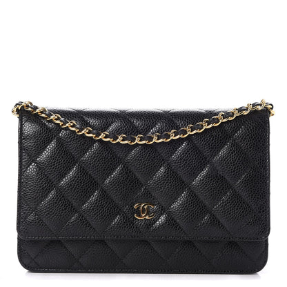 Chanel Caviar Quilted Wallet On Chain WOC Black 1 of 9