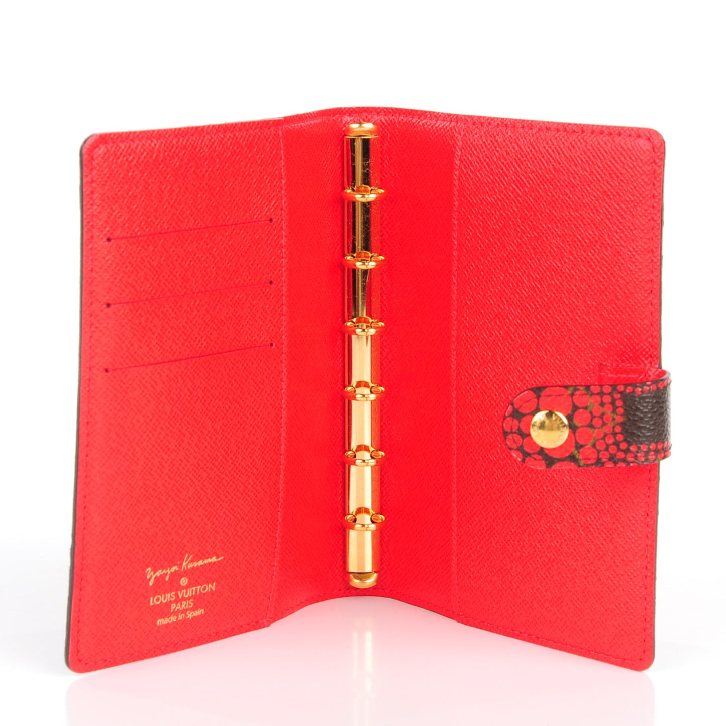 Monogram Kusama Town Small Ring Agenda Cover Red