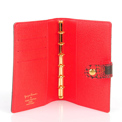 Louis Vuitton Monogram Kusama Town Small Ring Agenda Cover Red 7 of 7